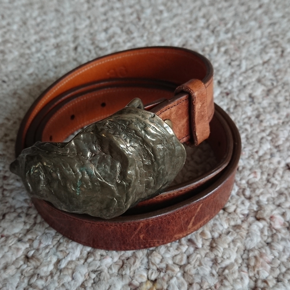Oyster belt co. Brown Leather Belt SIZE 36